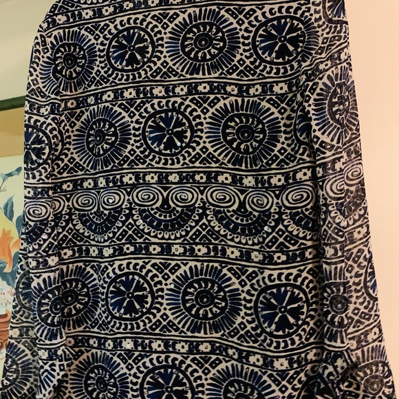 Tory Burch Stephanie Style Blue and White Tunic - Picture 3 of 6